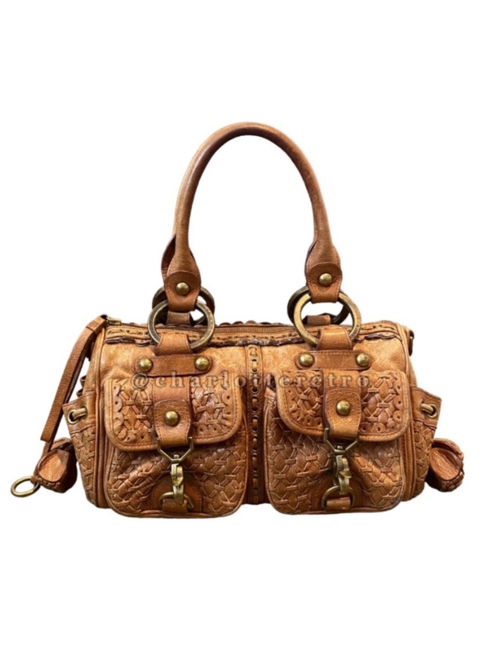 vtg Isabella Fiore • Garden of Weavin • CORY Leather Satchel